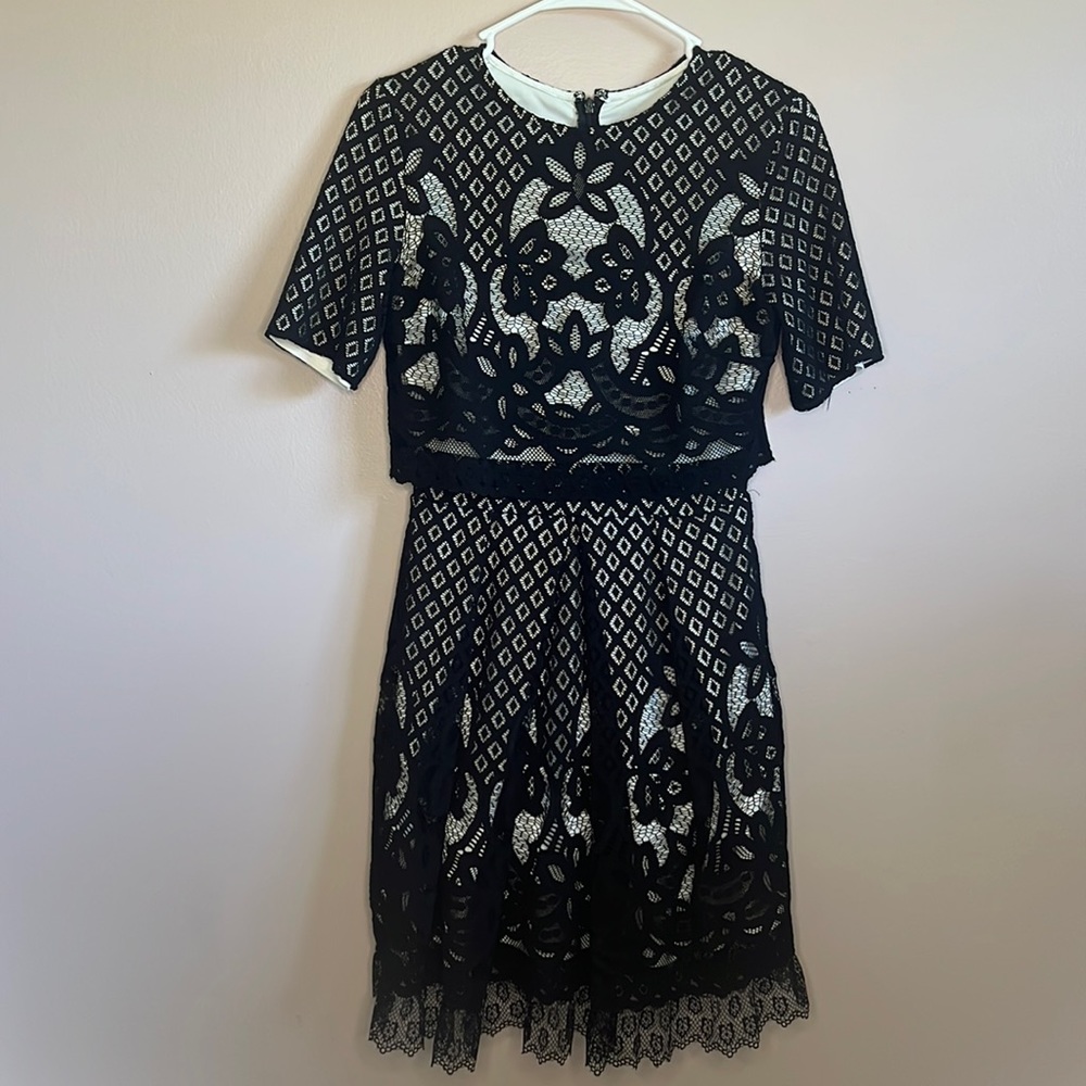 ASOS Black and cream lace dress